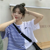 Trapwear Anime panel – Short Sleeved T Shirt Women 2024 New Summer Design White Spl