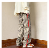 2023 outdoor side zipper camouflage baggy men cargo tracksuit pants overalls hip hop women sport long trousers spodnie dresowe unique cargo style 4236