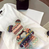 Vaporwave Streetwear – Chic Diamonds Bear Embroidery Cute T Shirts 5Xl Oversized Lo – Modern Streetwear for Everyone