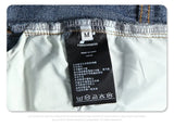 2024 autumn and winter new stitching straight jeans