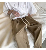 2023 summer new fashion straight trousers mens casual pants thin section wide leg pants boutique clothing simple style unique default style 3720