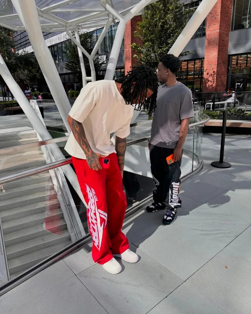 trendy brand fashion personalized letter printed wide leg pants women y2k harajuku hip hop retro casual loose oversized trousers minimalist street pants