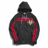 New 2022 Warm Winter Luxury Men Embroidered leopard Zipper Casual Mess Inside Windbreaker With Hoody Trench Jackets Coat #A457