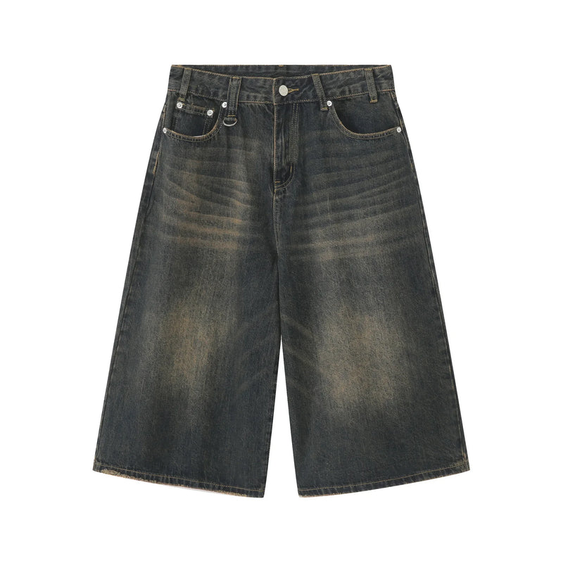 men summer streetwear fashion loose casual wide leg denim calf length jeans pants male vintage jeans baggy hosen pants unique jeans style 1516
