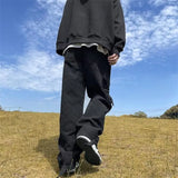 korean street ins overalls men women high street retro personality straight japanese style versatile loose y2k wide leg pants urban fashion pants