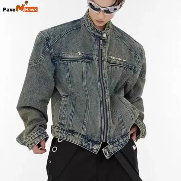 panel varsity outerwear, 2025 trend, for men, fall streetwear outfit, oversized style, layered fashion, modern aesthetic, graphic detail