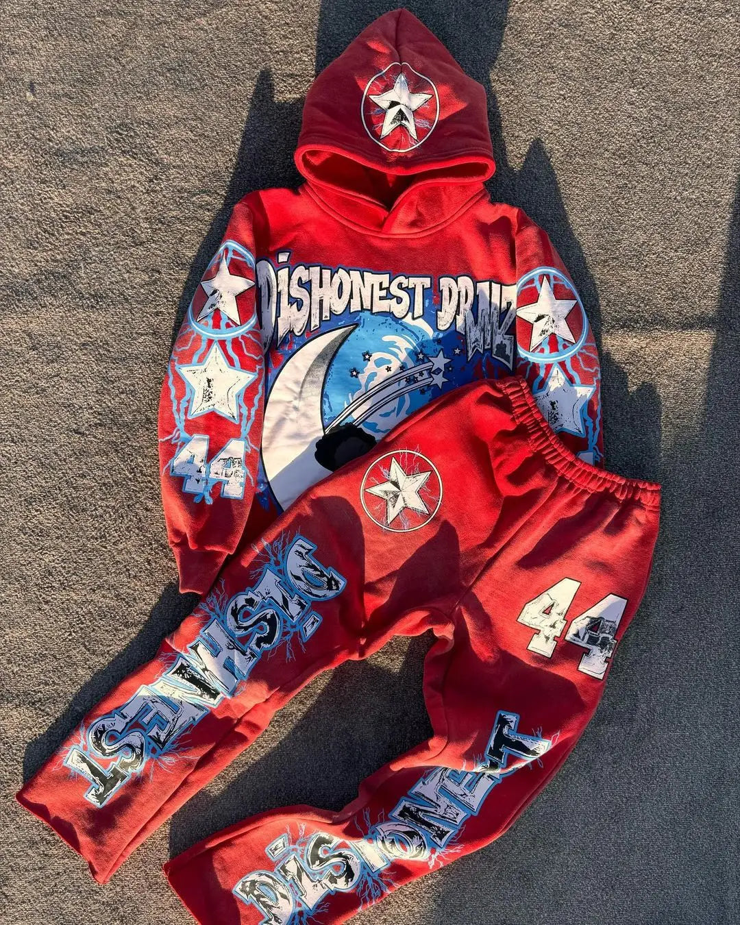 2024 y2k long sleeved foam printed pullover hoodie sweatshirt and pants two piece streetwear trendy wear dark vintage casual we unique default style 2273