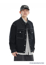 leather varsity coat, fall fit essential - comfortable cotton fit with bold prints