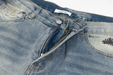 mens fashion ripped jeans blue straight baggy jeans trousers luxury loose casual distressed denim pants male 1 unique jeans style 4605