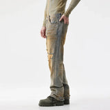 men patch hole distressed plus size denim pant ripped jeans streetwear fashion hip hop vibe loose casual baggy jeans trousers 40 urban skinny jeans