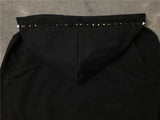 New Luxury Men Novelty Metal Rivets Hoodies Hoody Hooded Sweatshirts V
