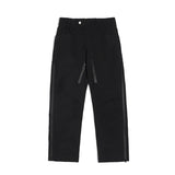 retro hip hop drawstring back zipper breathable casual trousers mens straight solid color vibe style oversized track pants unique default style 423