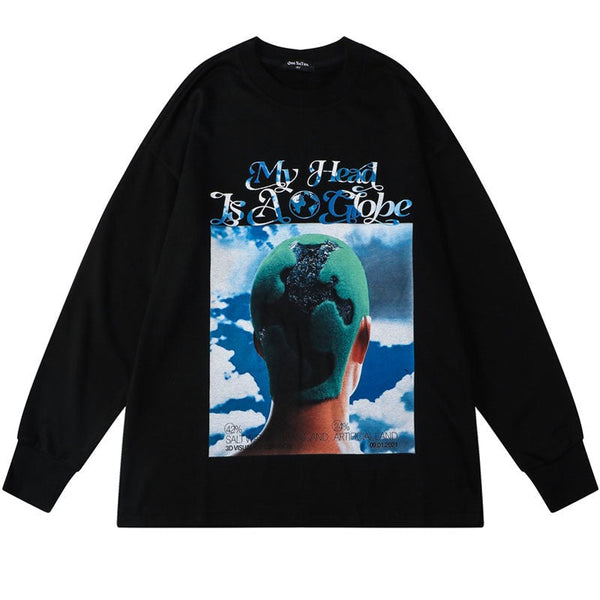 "In Your Head" Unisex Men Women Streetwear Graphic Sweatshirt Daulet Apparel