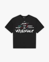 Trapwear Graphic tee – European And American New Racing Letter Printed Oversized Sh