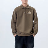 Men Embroidery Fashion Loose Casual Pullover Sweatshirt Spring Autumn