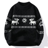 grunge knit pullover for fall and winter, oversized aesthetic with urban style, mens fashion layer for modern streetwear coll