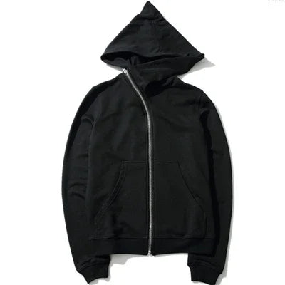 New Hoodies Men Zipper Cardigan Harajuku Black Sweatshirts Hip Hop Swa