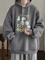 New Floral Oil Painting Art Print Pullover Hoodies Men And Women Casua