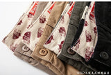 autumn winter heavyweight pure cotton thick american retro workwear khaki pants business casual mens basic solid color pants unique default style 1058
