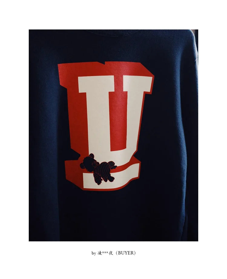 vaporwave melting smiley featuring new luxury 2023 undercover bears u letter pullover hoodies hoody hooded sweatshirts velvet cotton thick fleece us size 562
