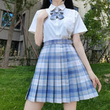 Japanese Korean Student Short Sleeve Sexy Jk Uniform Set High School Clothes Pleated Skirt Girl Seifuku Dress Cosplay Schoolgirl
