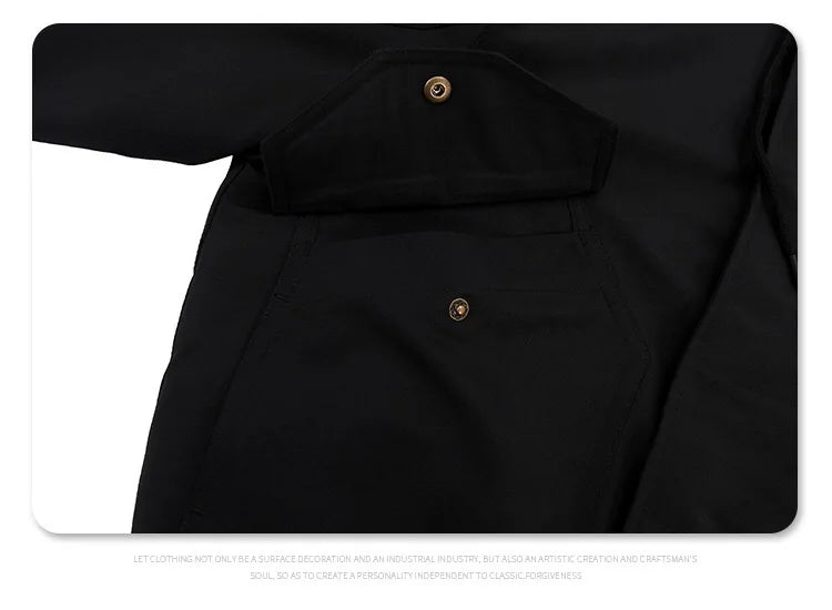 2024AW new cotton dress solid color hooded multi-pocket jacket