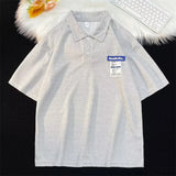 Harajuku Tribal flames – Summer Mens Short Sleeve Polo T Shirt Waffle Casual Letter