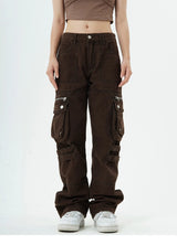 hip hip pants retro cargo harem pant streetwear side pockets harajuku joggers unisex new casual loose straight cotton trousers unique joggers style 2818