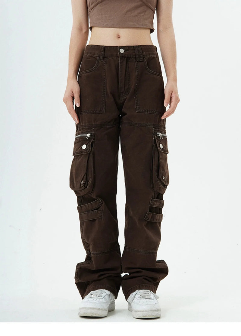 hip hip pants retro cargo harem pant streetwear side pockets harajuku joggers unisex new casual loose straight cotton trousers unique joggers style 2818