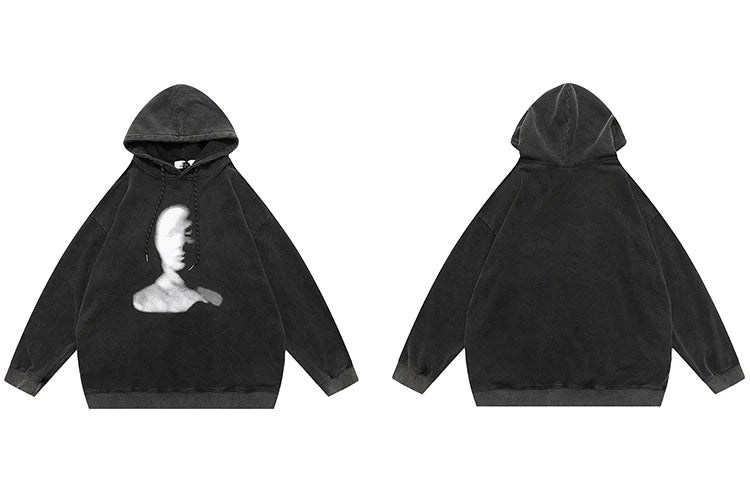 glitchcore tribal flames featuring kanye foam letter printing hoodie pullovers urban mens streetwear fleece hooded hoodies oversized winter unisex warm clothing