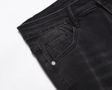 distressed hole ripped washed jeans pants for men straight retro streetwear baggy denim trousers frayed casual hip hop jean unique jeans style 222