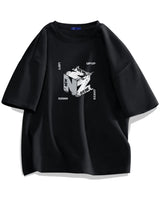 Trapwear Angelcore design – 2024 New Cube Graphic Print T Shirts For Men Personality Fas
