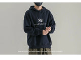 Fashionable Korean Personalized Hooded Sweatshirt Men's Letter Autumn and Winter Tops Japanese Casual Loose Pullover Jacket Tops