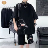 Trapwear Graphic tee – Summer Man Tracksuit Japan Cartoon Streetwear Hip Hop Rock C
