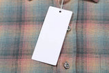 New 2023 Men Luxurious Rainbow plaid Fashion Cotton Casual Shirts Shirt High Pocket Long-sleeves Size 46 48 50 52#684