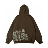 Chicvoy Women Hoodie Y2K Scrawl Graphic Harajuka Sudaderas Grunge Pull