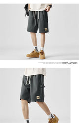 summer american casual retro shorts for men 2025 new loose straight short sweatpant streetwear fashion five point baggy bermudas unique joggers style 346