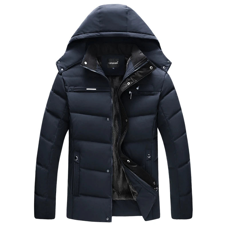 casual layering jacket featuring rainbowtouches parka men coats winter jacket thicken hooded waterproof outwear warm coat fathers clothing casual mens overcoat design – premium quality jacket for men