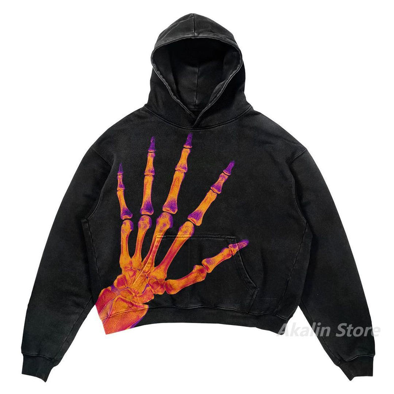Gothic Oversized Tee – Harajuku Streetwear Men Oversized Angel Print Hoodies – Streetwear Fashion for Men & Women