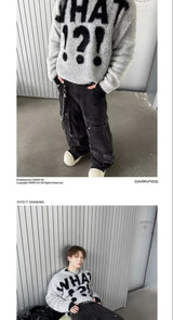 y2k flame knit sweater in soft cotton blend for fashion-forward fall wardrobes, ideal for men’s fashion and seasonal streetwe