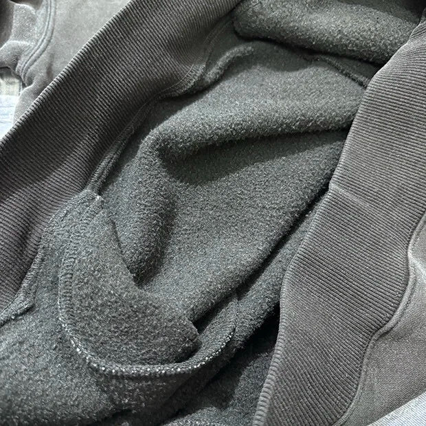 Baggy streetwear hoodie with cyber glitch elements