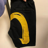 Harajuku Y2K Men's Gym Shorts Evisued Shorts Casual Japanese Fashion Brand M Printed Wide Leg Shorts Summer Men Clothing