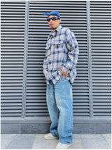fashion loose streetwear denim jeans pants unisex casual side pocket wide legs jean trousers hip hop joggers mens baggy jeans unique joggers style 1775