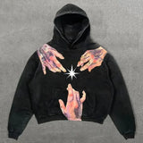 Harajuku Oversized Gothic Dragon Print Hoodies Women Hoodie Streetwear