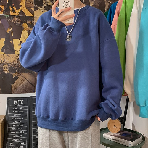 "Solid Colour" Graphic Unisex Streetwear Vintage Women Men Y2K Sweatshirt