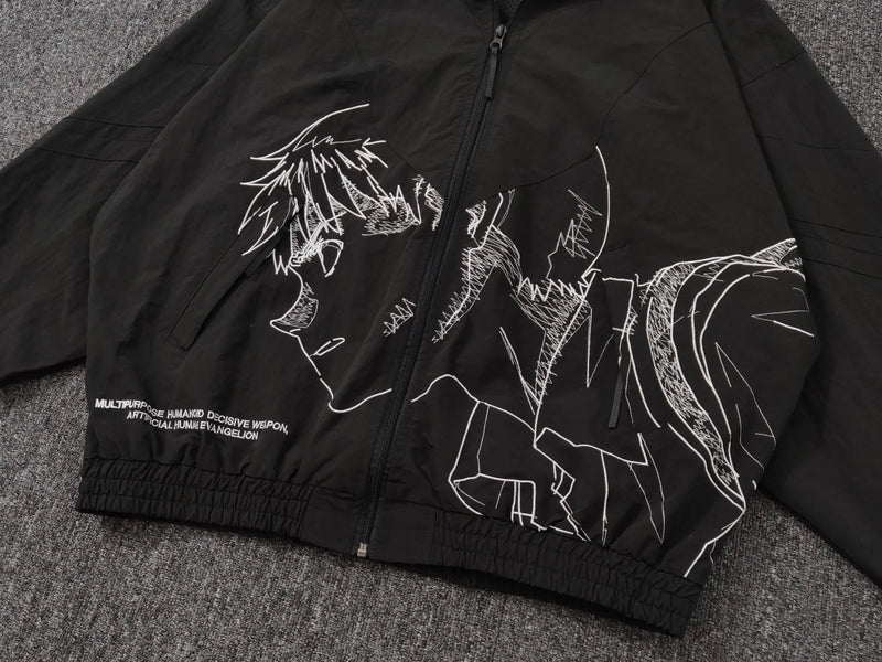 New Men Undercover Embroidery Parka noctilucent Track Zipper Casual Mess Windbreaker Hoody Trench Jackets Coat size 2 3 4 5 R089