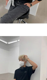 Sadcore Crying angel – Korean Style Summer New Short Sleeved T Shirt For Men Solid