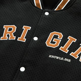Red Leather Varsity Jacket Unisex Style