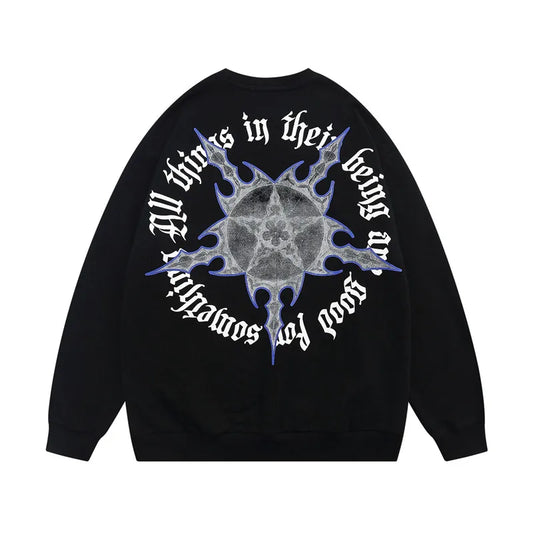 Gothic Oversized Tee – Rainbowtouches Mens High Street Long Shirts Casual T Shirt F – Edgy Streetwear for All Genders