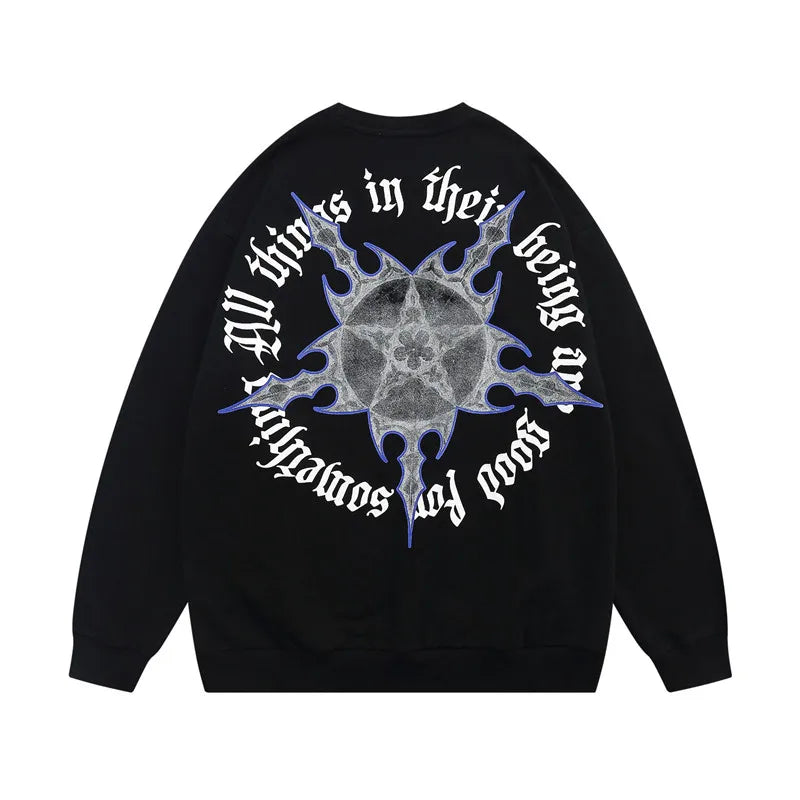 Gothic Oversized Tee – Rainbowtouches Mens High Street Long Shirts Casual T Shirt F – Edgy Streetwear for All Genders